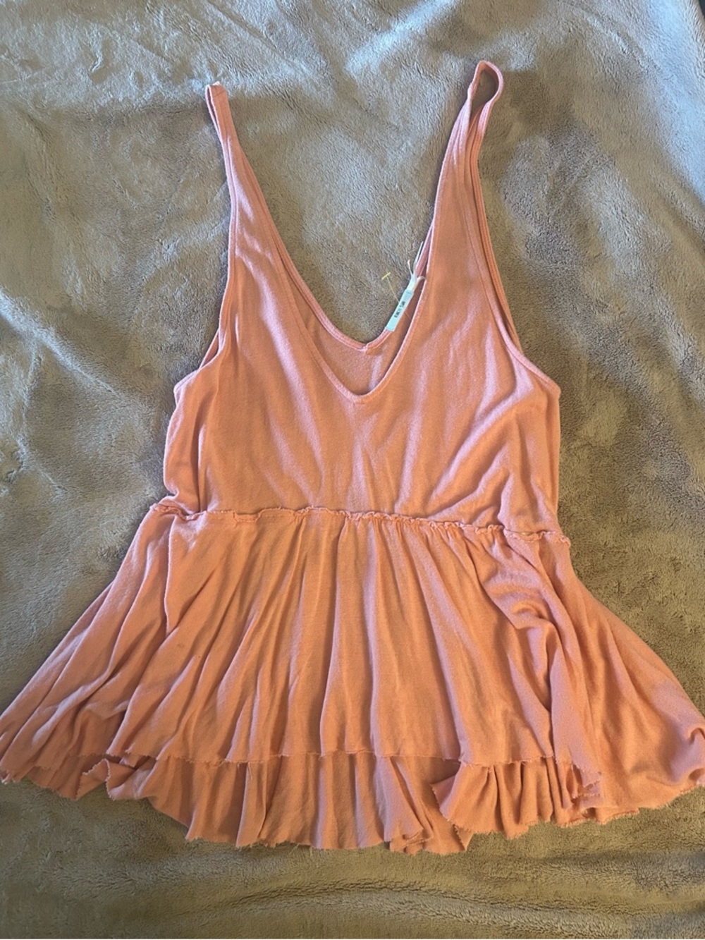 Kimchi Blue Pink Ruffle Hem Tank Top